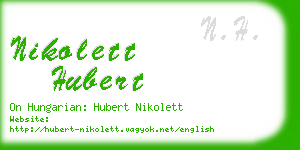 nikolett hubert business card